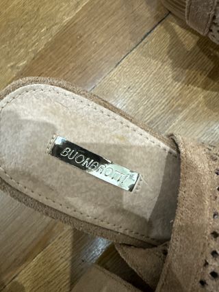 Sandalias Beige/Marrón Cuña Abiertas