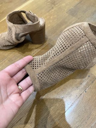Sandalias Beige/Marrón Cuña Abiertas