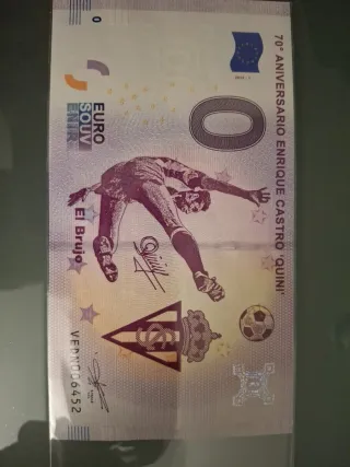 Biglietto 0€ Euro Souvenir Quini El Brujo.
