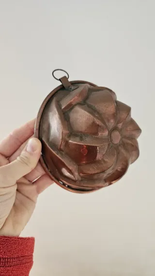 Stampo in rame antico per budino