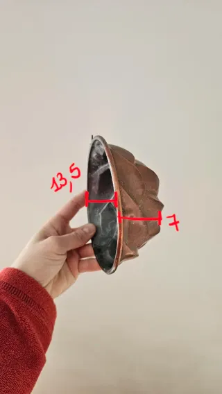 Stampo in rame antico per budino