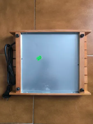 Calienta pies eléctrico madera