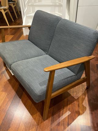 Sofá IKEA Ekenäset Gris Madera