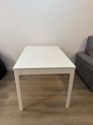 Mesa comedor extensible blanca