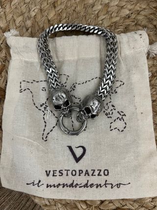 Pulsera Acero Calaveras Usada