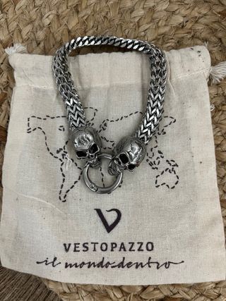 Pulsera Acero Calaveras Usada