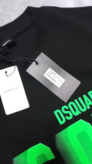 Camiseta DSQUARED2 Talla M Negra Verde