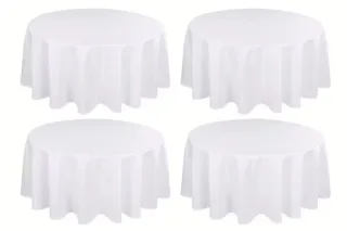 4 Tovaglie rotonde bianche