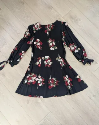 Zara Talla S - Vestido floral manga francesa