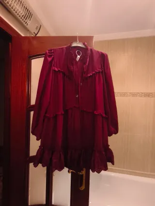 Vestido burdeos L nuevo sin estrenar