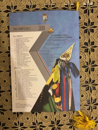 Calendario Guardia di Finanza 2018