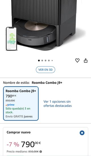 Aspirador Fregasuelos iRobot Roomba Combo J9+