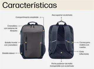 Mochila HP Travel 18L 15.6 Negra