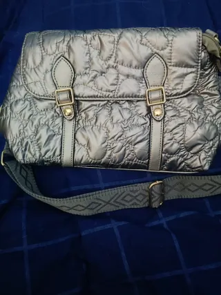 Bolso bandolera plateado mujer uso 1 vez