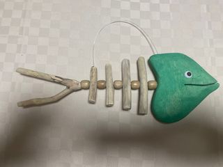 Decorazione Pesce Legno Appendi