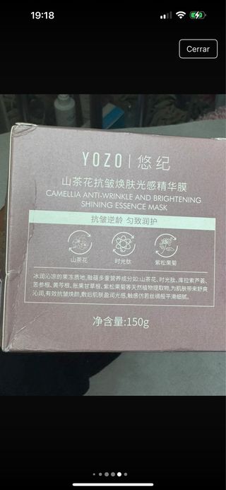 Mascarilla Facial Camellia YOZO