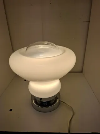 Lampada vintage UFO vetro metallo