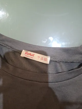 Sudadera SHEIN gris crop top ajustable Talla L