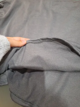 Sudadera SHEIN gris crop top ajustable Talla L