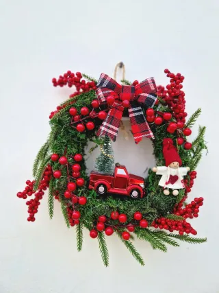 Corona Navideña Decorada