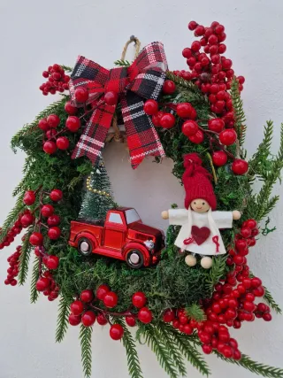 Corona Navideña Decorada