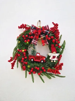 Corona Navideña Decorada