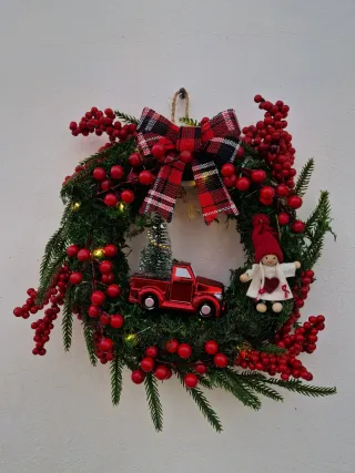 Corona Navideña Decorada