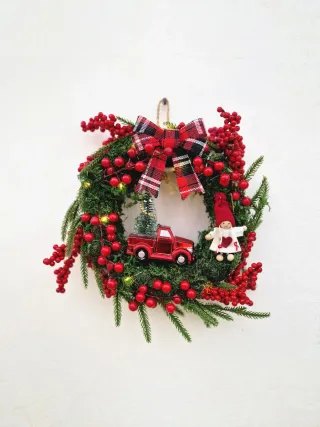 Corona Navideña Decorada