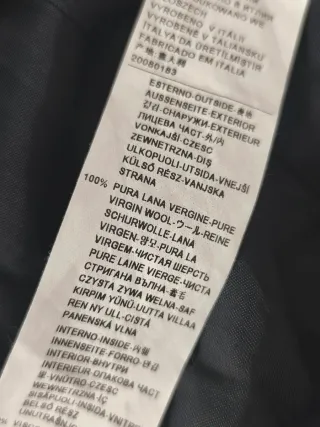 Abrigo Benetton 100% Lana Virgen Negro