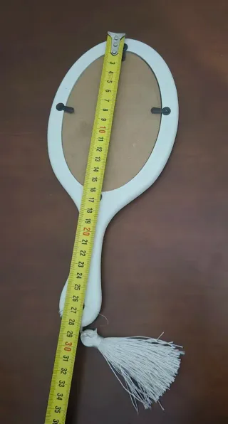 Espejo de mano tocador blanco NUEVO