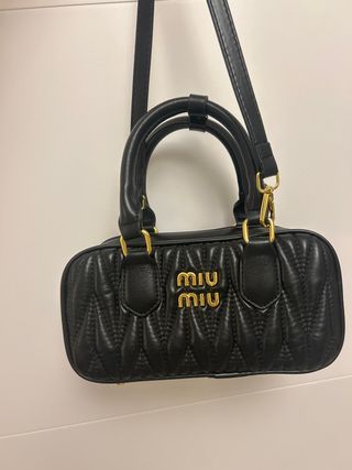 Borsa Miu Miu Nero in Pelle Matelassé