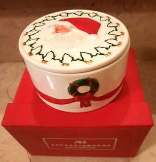 Scatola rotonda Natale Porcellana Accornero