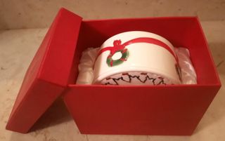 Scatola rotonda Natale Porcellana Accornero