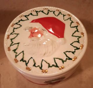 Scatola rotonda Natale Porcellana Accornero