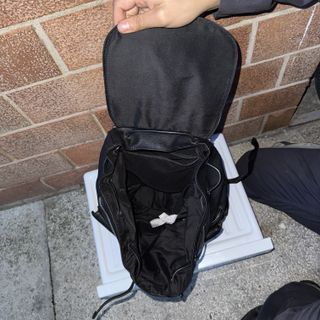 Zainetto pelle nero con tasche