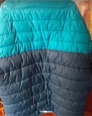 Chaqueta acolchada hombre azul y turquesa