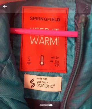 Chaqueta acolchada hombre azul y turquesa