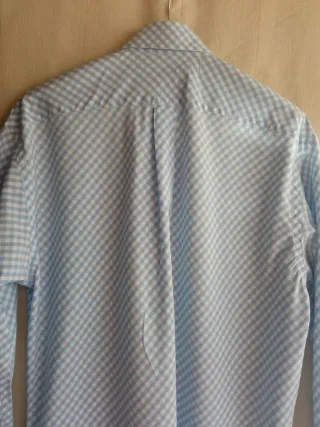 Camicia Etro a quadri azzurra e bianca