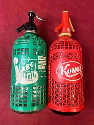 2 Botellas Sifón Antiguas ABC y Konga