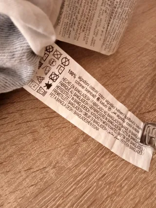 (M) Peto nuevo vaquero largo azul claro