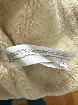 Abrigo Zara verde forro borreguito