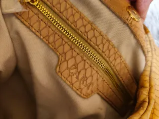 Bolso Zara Piel Serpiente Marrón/Amarillo