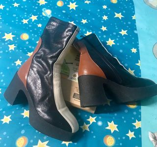 Botines NOA HARMON Tricolor Negro/Beige/Marrón