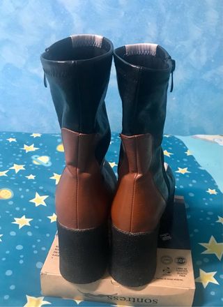 Botines NOA HARMON Tricolor Negro/Beige/Marrón