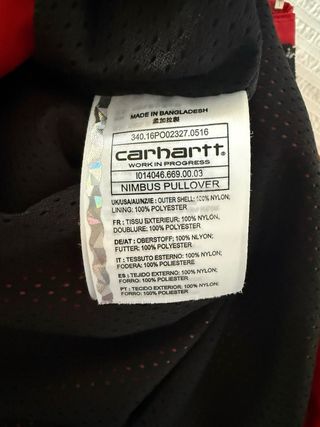 Chubasquero Carhartt Rojo Talla L