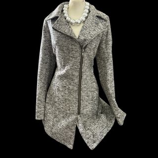 Cappottino donna grigio e bianco