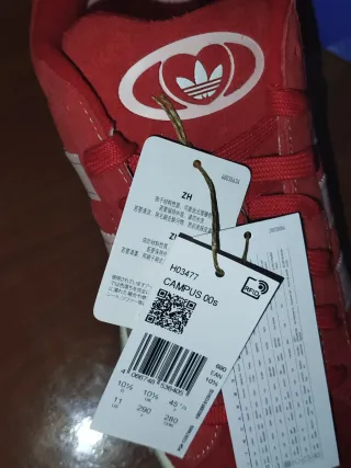 Zapatillas Adidas Campus Rojas Talla 45 1/3