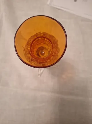 Vaso Vetro Artistico Arancio e Verde