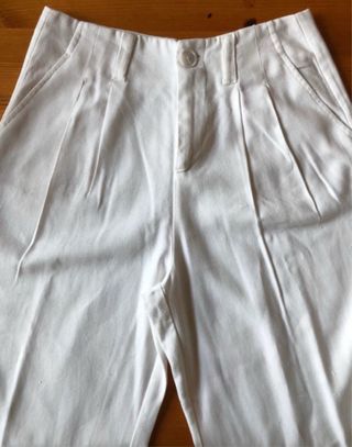 Pantalón Blanco Stradivarius Talla 38
