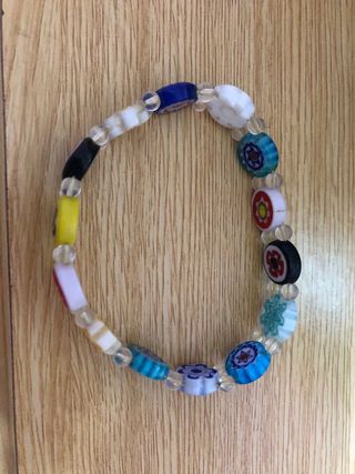 Pulsera de cristal multicolor